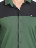 Men's Olive Full Sleeve Slim Fit Casual Shirt