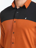 Men's Rust Full Sleeve Slim Fit Casual Shirt