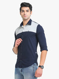 Men's Navy Full Sleeve Slim Fit Casual Shirt