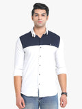 Men's White Full Sleeve Slim Fit Casual Shirt
