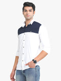 Men's White Full Sleeve Slim Fit Casual Shirt