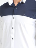 Men's White Full Sleeve Slim Fit Casual Shirt