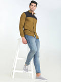 Men's Khaki Full Sleeve Slim Fit Casual Shirt