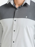 Men's Light Grey Full Sleeve Slim Fit Casual Shirt
