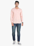 Men's Solid Pink Full Sleeve Casual Shirt