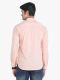 Men's Solid Pink Full Sleeve Casual Shirt