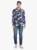 Men's Floral Printed Navy Full Sleeve Casual Shirt