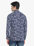 Men's Floral Printed Navy Full Sleeve Casual Shirt colvynharris
