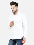 Colvyn Harris Men's Slim Fit Cotton Lycra White Casual Shirt