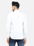 Colvyn Harris Men's Slim Fit Cotton Lycra White Casual Shirt