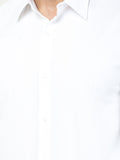 Colvyn Harris Men's Slim Fit Cotton Lycra White Casual Shirt