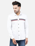 Colvyn Harris Men's Slim Fit Mercerised PQ Matte White Casual Shirt