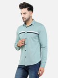 Colvyn Harris Men's Slim Fit Mercerised PQ Matte Sea Green Casual Shirt
