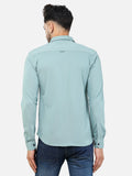 Colvyn Harris Men's Slim Fit Mercerised PQ Matte Sea Green Casual Shirt