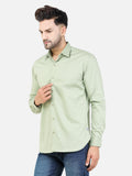 Colvyn Harris Men's Slim Fit Cotton Lycra Sea Green Casual Shirt