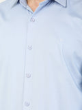 Colvyn Harris Men's Slim Fit Cotton Lycra Sky Blue Casual Shirt