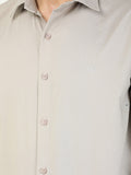 Colvyn Harris Men's Slim Fit Cotton Lycra Beige Casual Shirt