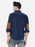 Colvyn Harris Men's Slim Fit Corduroy Navy Casual Shirt