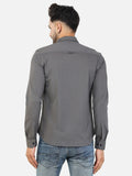 Colvyn Harris Men's Slim Fit Mercerised PQ Matte Grey Casual Shirt