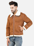 Colvyn Harris Men's Regular Fit Suede leather Tan Jacket
