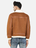 Colvyn Harris Men's Regular Fit Suede leather Tan Jacket