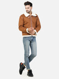 Colvyn Harris Men's Regular Fit Suede leather Tan Jacket