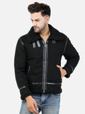 Colvyn Harris Men's Regular Fit Suede leather Black Jacket