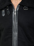 Colvyn Harris Men's Regular Fit Suede leather Black Jacket