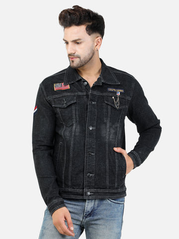 Colvyn Harris Men Regular Fit Cloud Wash Denim Jacket