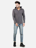 COLVYNHARRIS JEANS Lycra Terry Cotton Regular Fit Sweatshirt with Hoodie