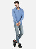 COLVYNHARRIS JEANS Lycra Terry Cotton Regular Fit Sweatshirt with Hoodie