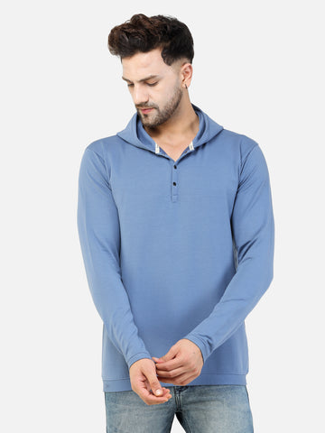 COLVYNHARRIS JEANS Lycra Terry Cotton Regular Fit Sweatshirt with Hoodie