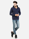 COLVYNHARRIS JEANS Lycra Terry Cotton Regular Fit Sweatshirt with Hoodie