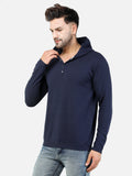 COLVYNHARRIS JEANS Lycra Terry Cotton Regular Fit Sweatshirt with Hoodie