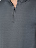 Colvyn Harris Men's Lycra Ponte Regular Fit Grey Sweatshirt with T-Neck