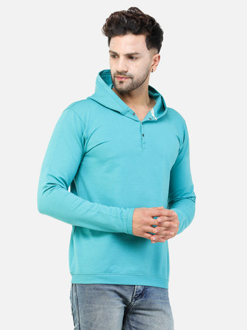 COLVYNHARRIS JEANS Lycra Terry Cotton Regular Fit Sweatshirt with Hoodie