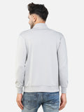 Colvyn Harris Men's Lycra Ponte Regular Fit Light Grey Sweatshirt with T-Neck