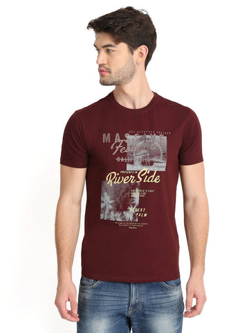 Men's Graphic Printed Round Neck T-Shirt