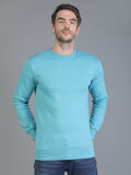 Colvyn Harris Cotton Fleece Crew Neck Marine Blue Sweatshirt for Men