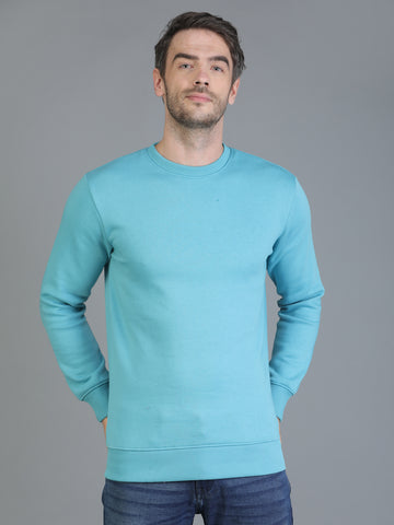 Colvyn Harris Cotton Fleece Crew Neck Marine Blue Sweatshirt for Men