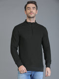 Colvyn Harris Half Zip Heavy Mattie Cotton Olive Sweatshirt for Men