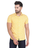 COLVYNHARRIS JEANS Men Yellow Reversible Floral Printed Casual Shirt