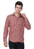 COLVYNHARRIS JEANS Men casualwear Full Sleeve Slim Fit Shirt Collar Floral Print Onion Pink Luxury Shirt