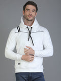 Colvyn Harris Cotton Fleece Hoodie White Sweatshirt for Men
