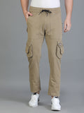 Colvyn Harris Regular Fit Multi-Pockets Beige Cargo Pant for Men