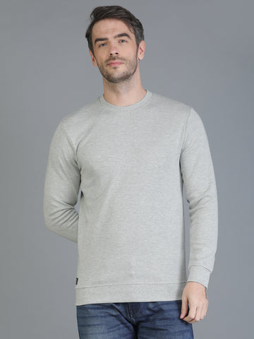 Colvyn Harris Cotton Fleece Crew Neck Cement Grey Sweatshirt for Men