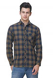 COLVYNHARRIS JEANS Men casualwear Full Sleeve Slim Fit Shirt Collar Grey Blue Luxury Check Shirt
