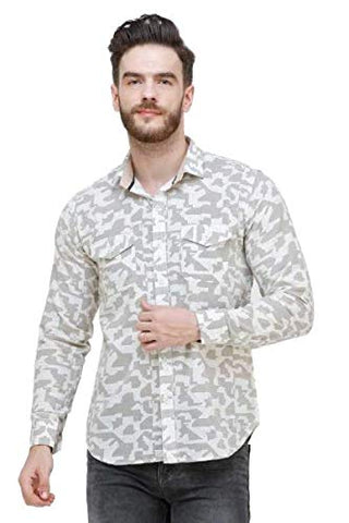 COLVYNHARRIS JEANS Men casualwear Full Sleeve Shirt Collar Luxury Cream Shirt