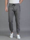 Colvyn Harris Regular Fit Solid Dark Grey Track Pant for Men