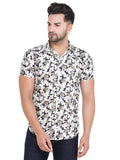 COLVYNHARRIS JEANS Men White Reversible Floral Printed Casual Shirt